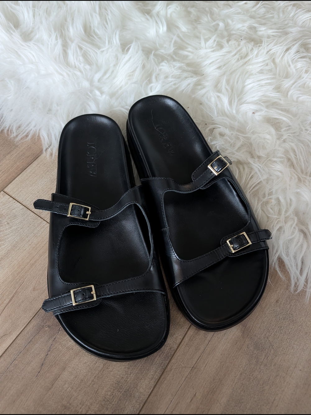 J. Crew Colbie Sandals In Black Leather